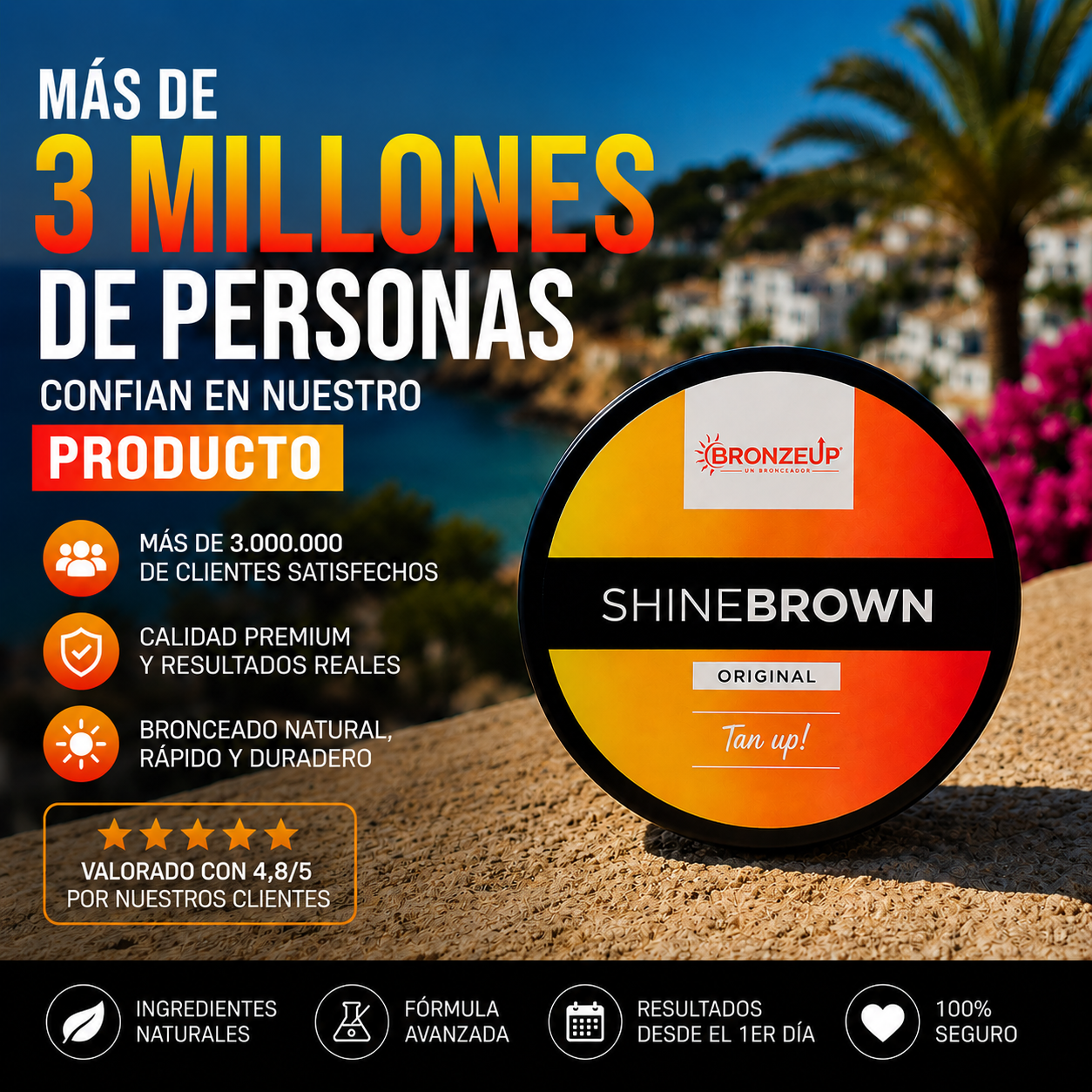 Crema Bronceadora Hidratante - Natural