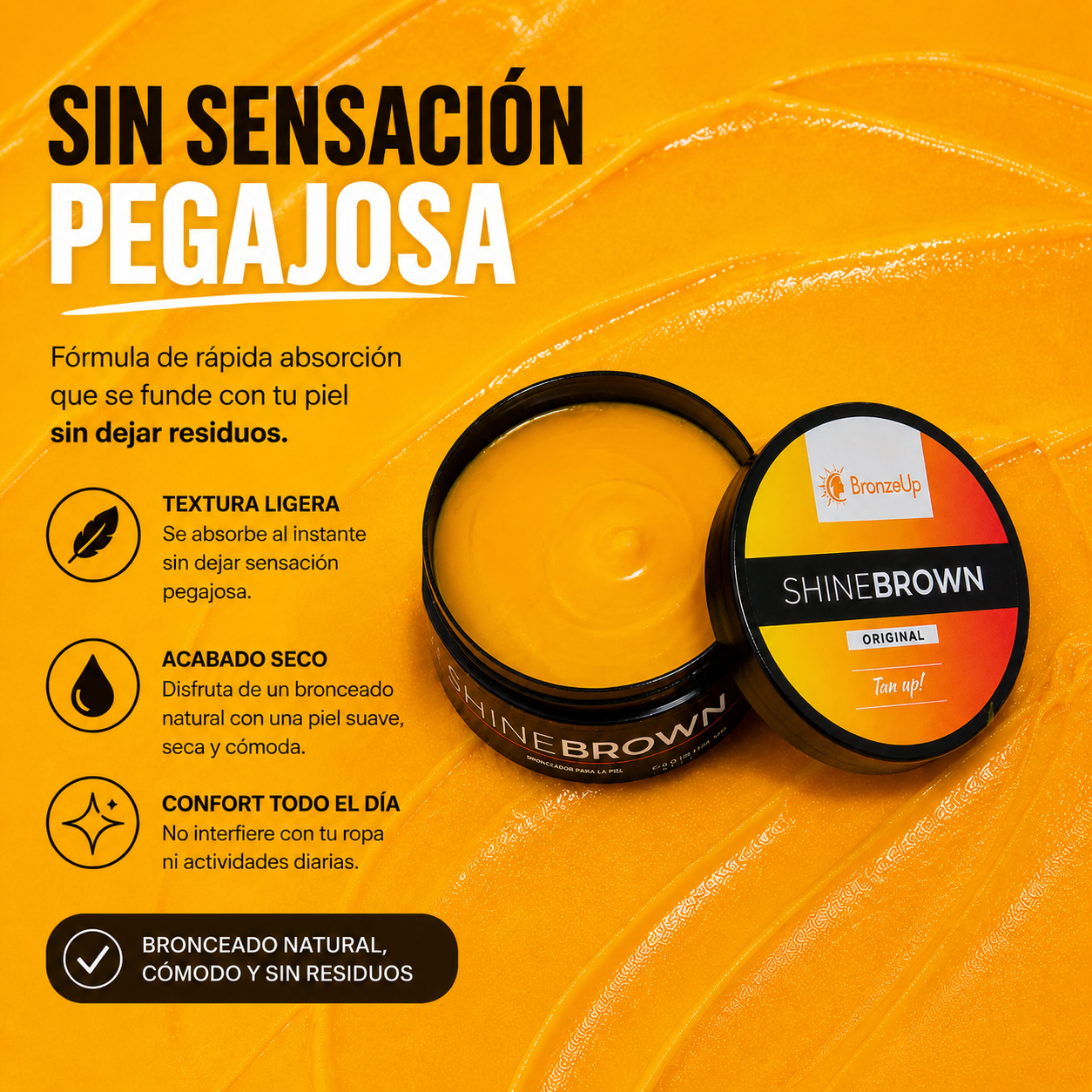 Crema Bronceadora Hidratante - Natural